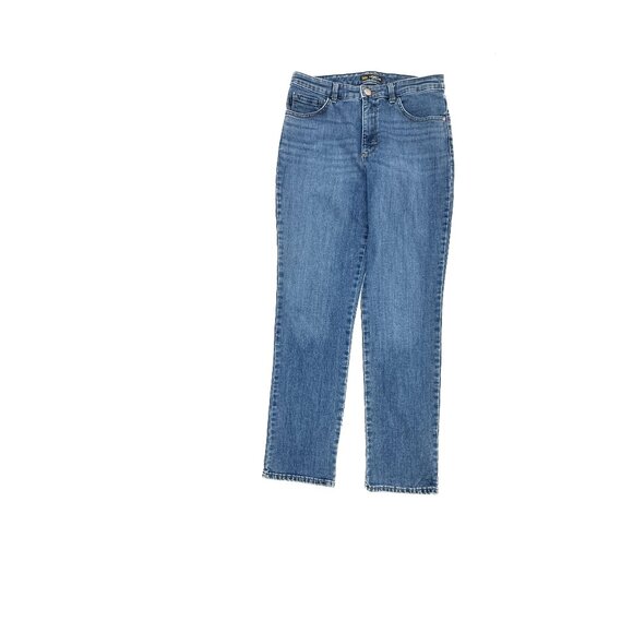 Lee Relaxed Fit Straight Leg Women's size 8 Dark Wash Blue Denim Jeans - Picture 1 of 5